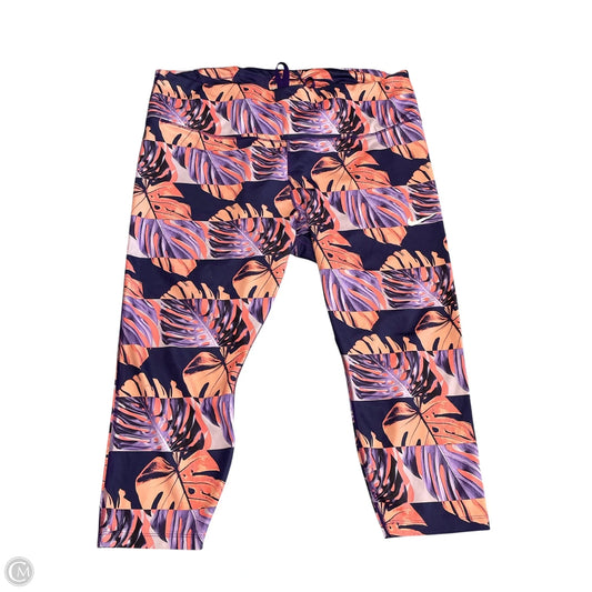 Athletic Capris By Nike Apparel In Orange & Purple, Size: 3x
