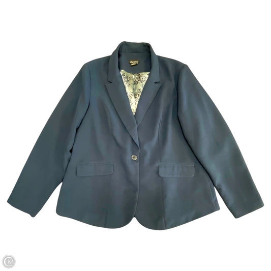 Blazer By City Chic In Navy, Size: 18