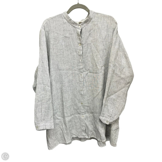 Tunic Long Sleeve By Eileen Fisher In Grey, Size: Xl
