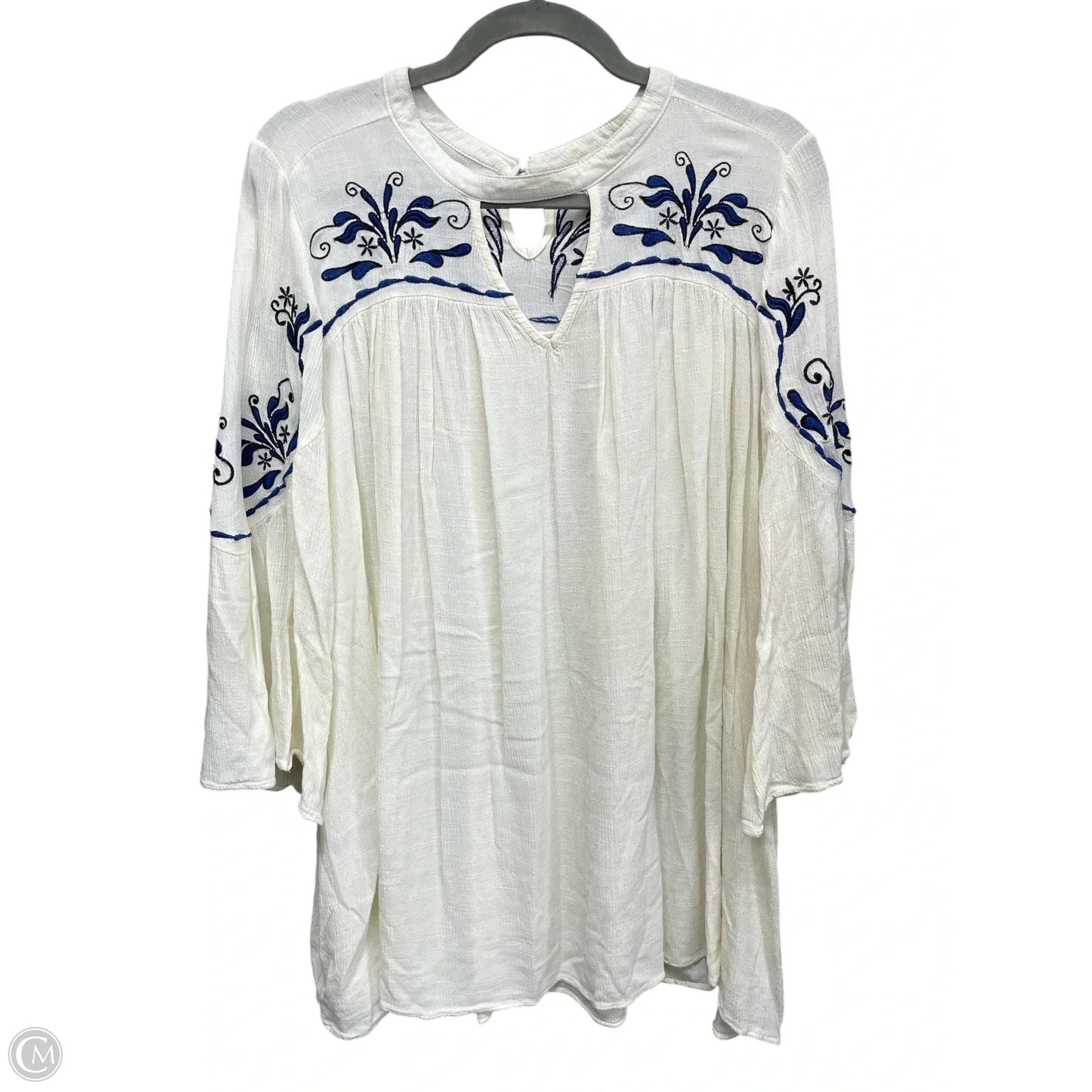 Top 3/4 Sleeve By Umgee In Cream, Size: M