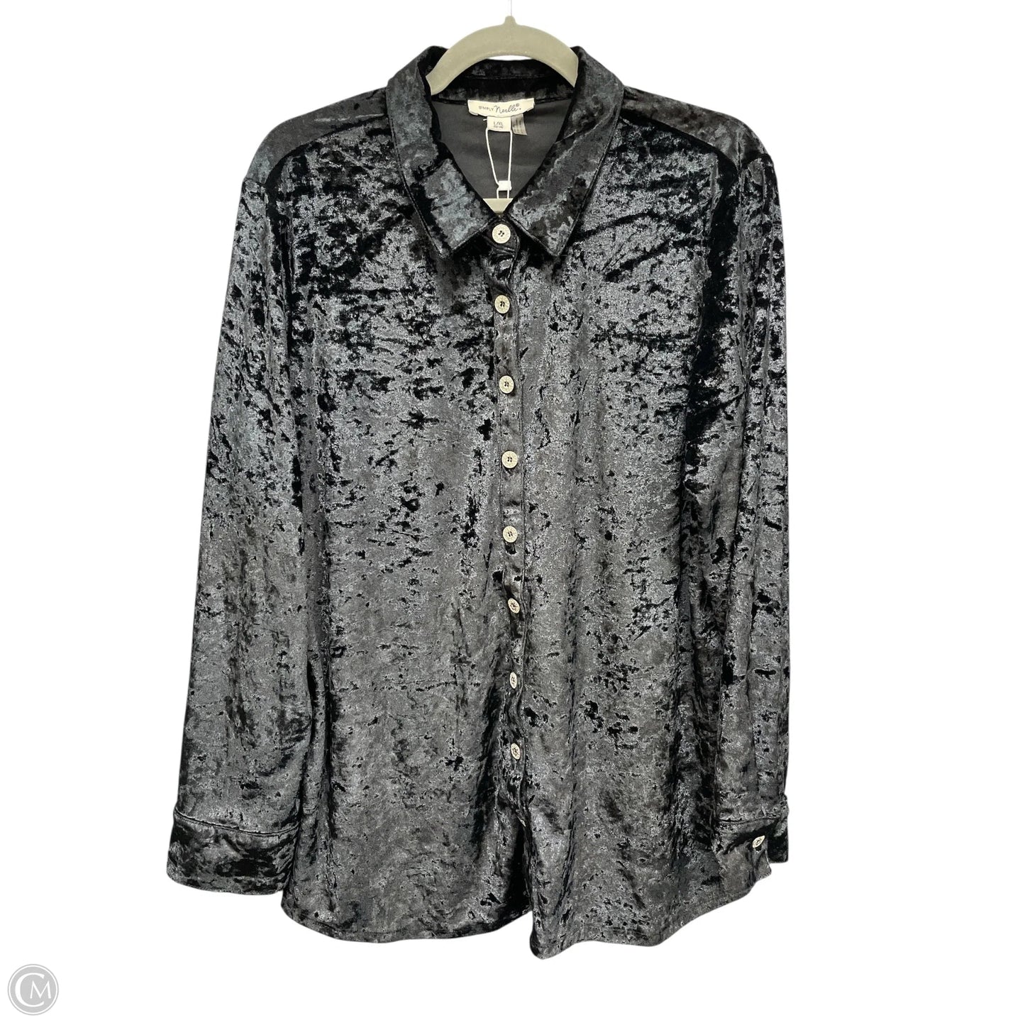Top Long Sleeve By Simply Noelle In Black, Size: L