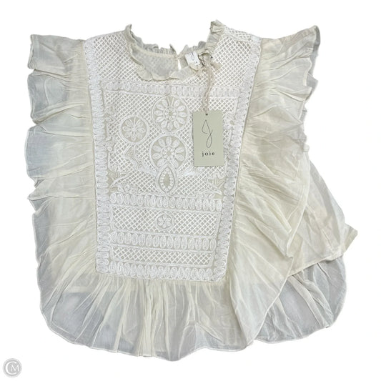 Top Short Sleeve By Joie In Cream, Size: L