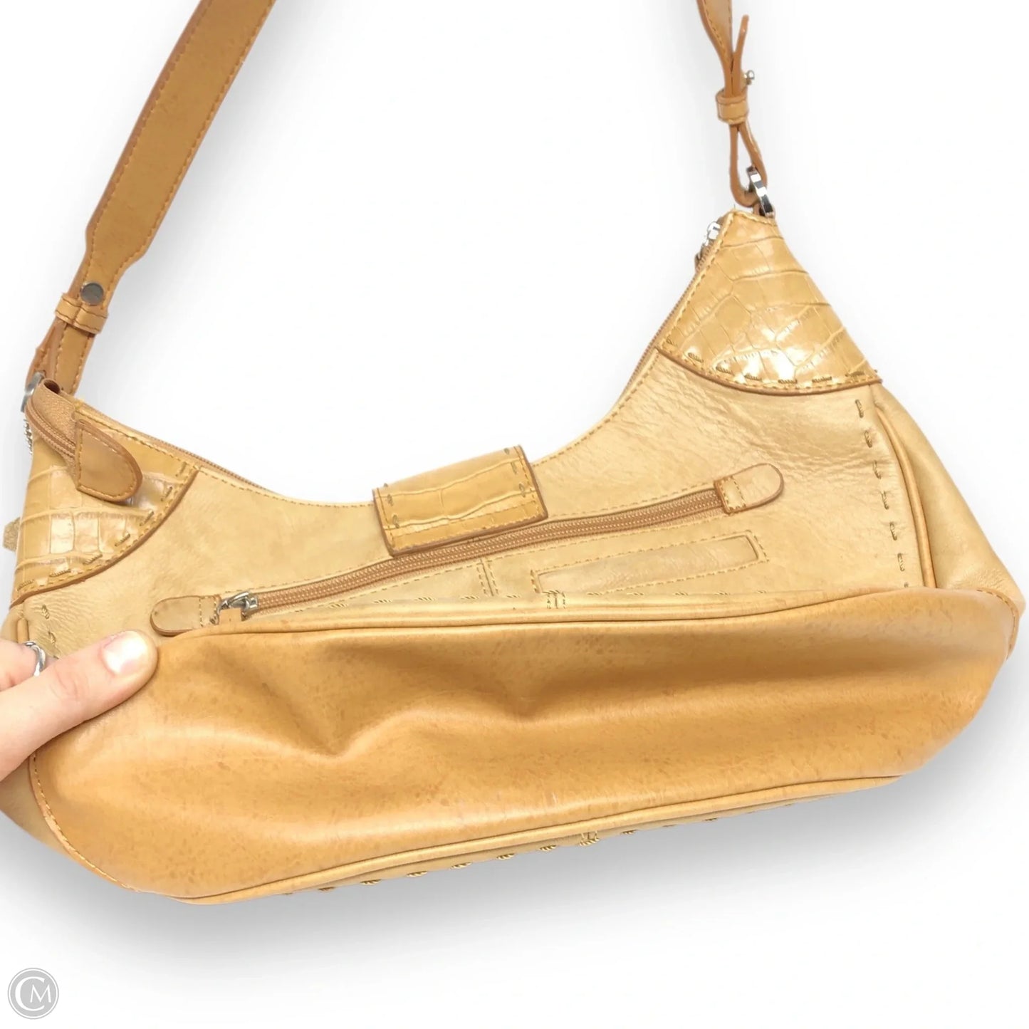 Handbag Leather By Coldwater Creek, Size: Medium