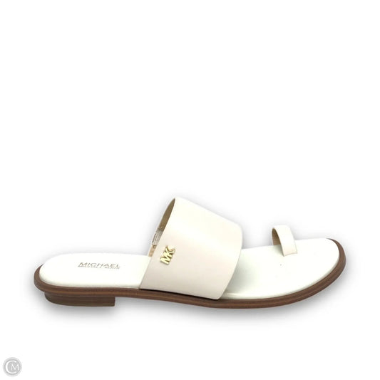 Sandals Flats By Michael By Michael Kors In White, Size: 9