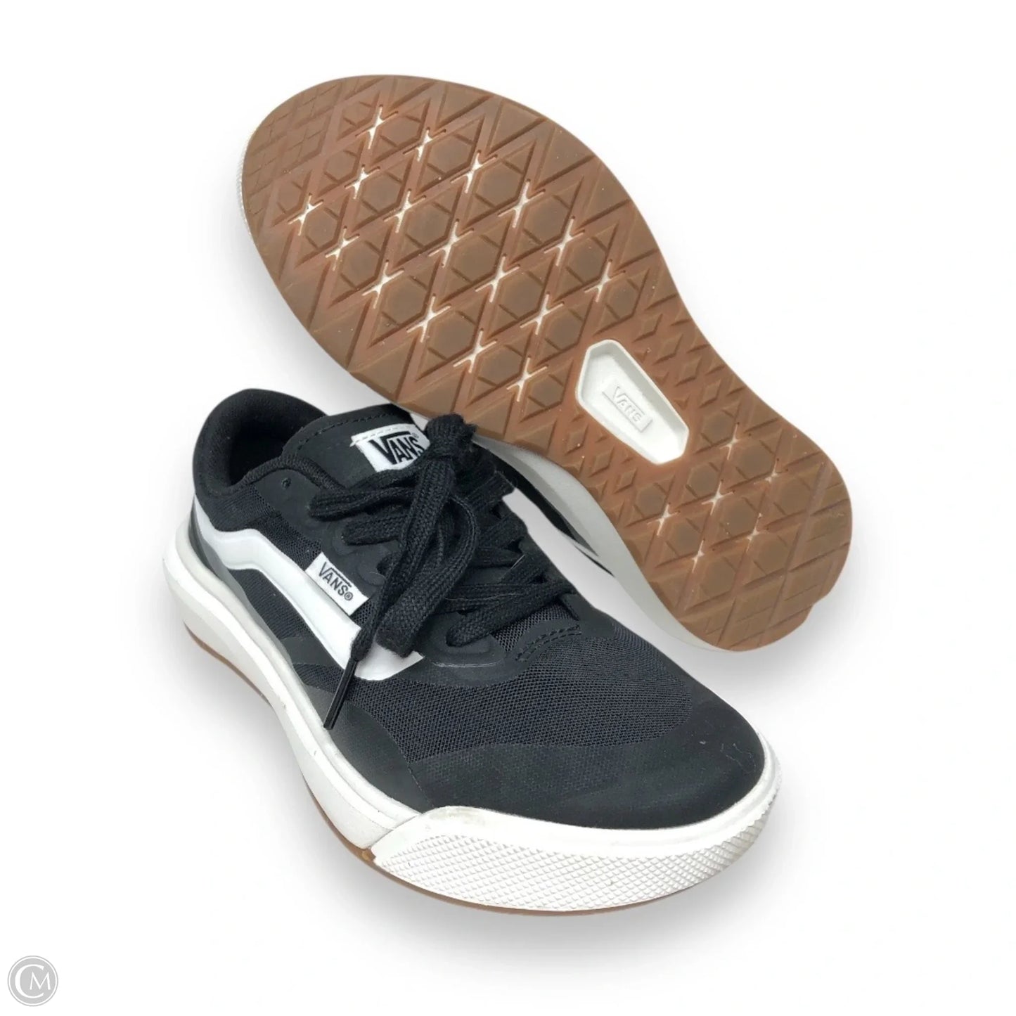 Shoes Sneakers By Vans In Black & White, Size: 6