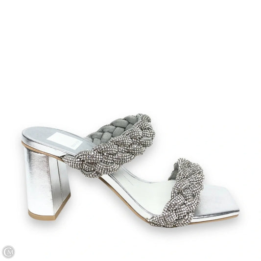 Sandals Heels Block By Dolce Vita In Silver, Size: 7