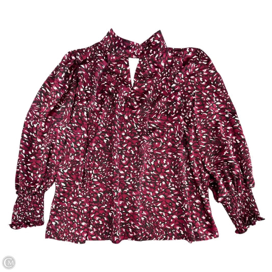 Top Long Sleeve By Eloquii In Black & Purple, Size: 20