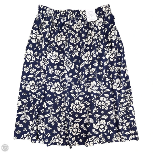 Skirt Midi By Croft And Barrow In Blue & White, Size: Xl