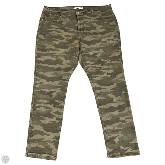 Jeans Skinny By Levis In Camouflage Print, Size: 20