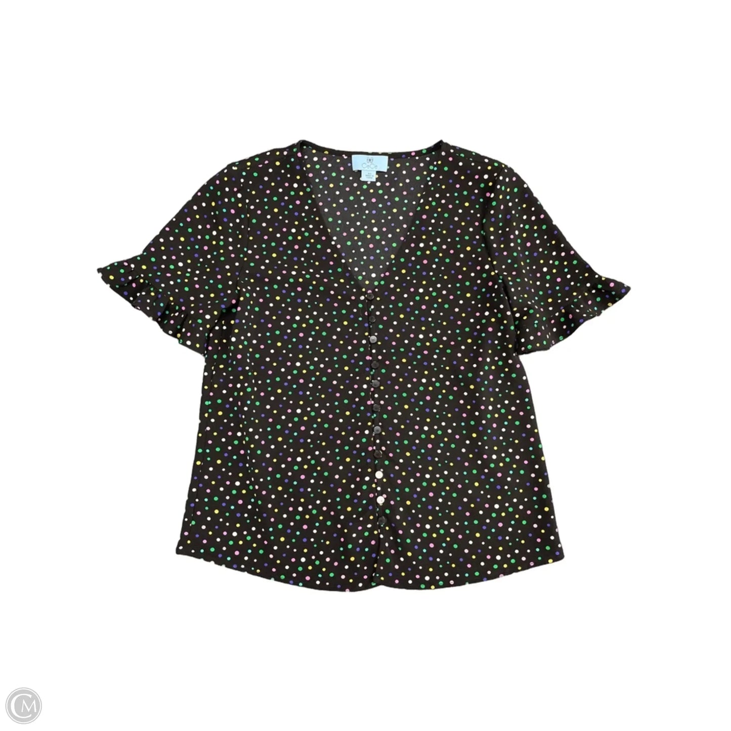 Top Short Sleeve By Cece In Black, Size: Xs