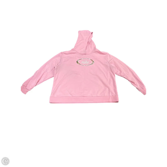 Sweatshirt Hoodie By Nike Apparel In Pink, Size: 1x