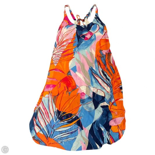 Dress Casual Short By Nic + Zoe In Blue & Orange, Size: M