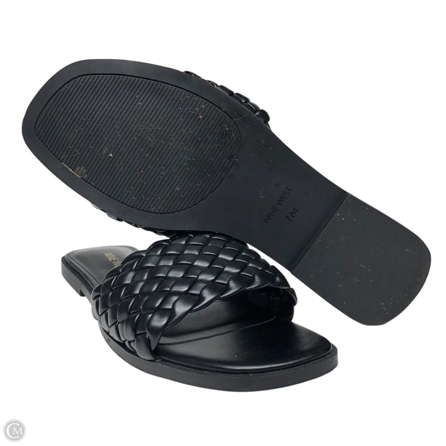 Sandals Flats By Nine West In Black, Size: 7