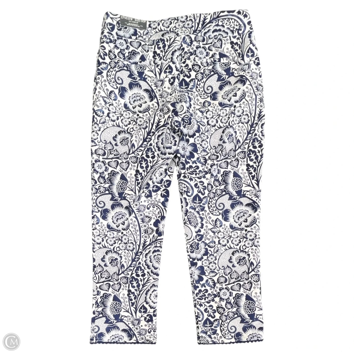 Pants Chinos & Khakis By Chicos In Blue & White, Size: 2p