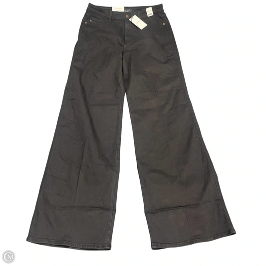 Jeans Wide Leg By Judy Blue In Black Denim, Size: 12