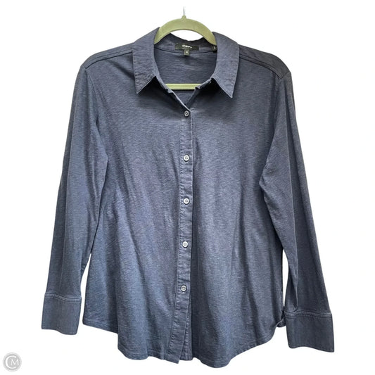 Top Long Sleeve Basic By Theory In Navy, Size: M