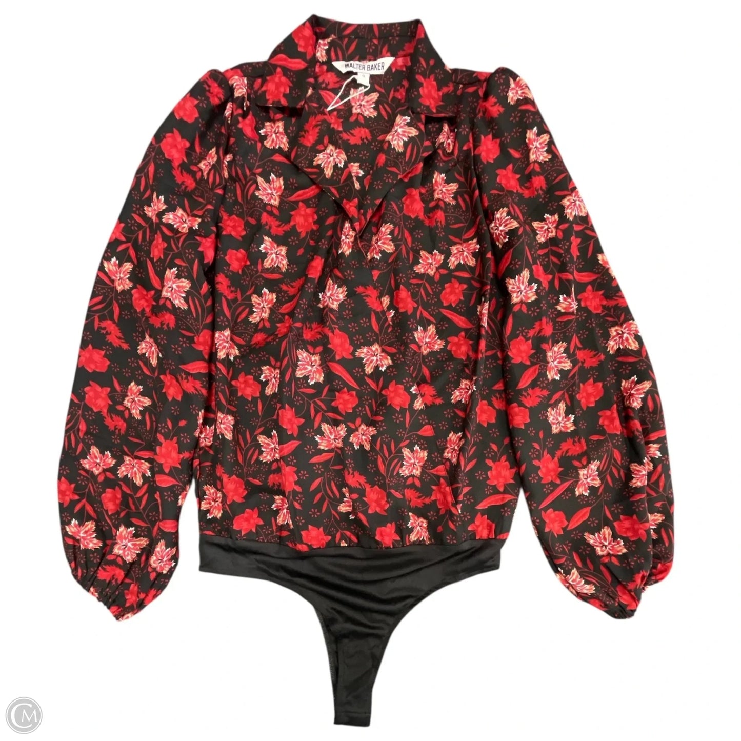 Bodysuit By Walter Baker In Black & Red, Size: S