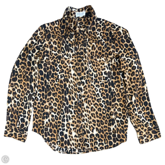 Blouse Long Sleeve By Express In Animal Print, Size: M