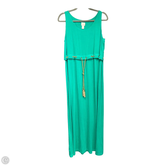 Dress Casual Maxi By Chicos In Green, Size: L