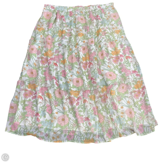 Skirt Midi By Vince Camuto In Green & Yellow, Size: 2x