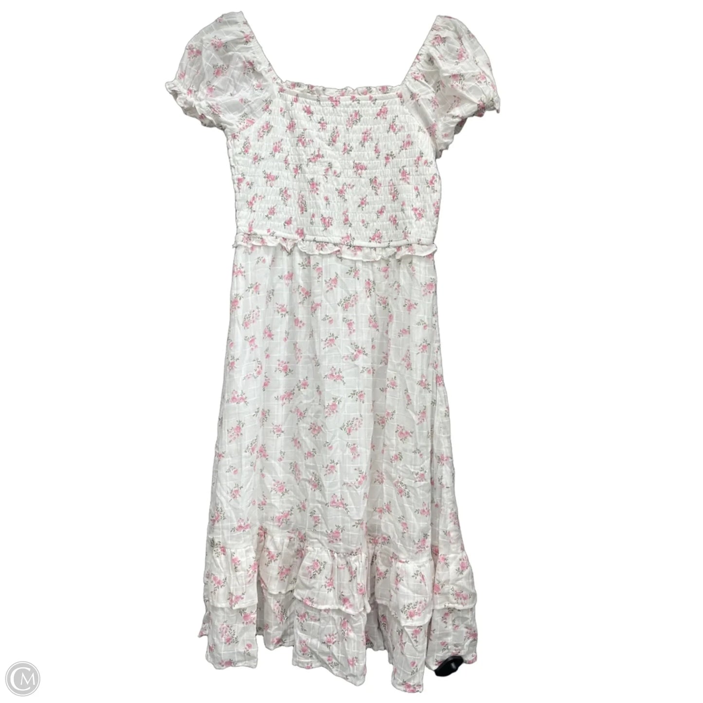 Dress Casual Short By Celebrity Pink In Pink & White, Size: L