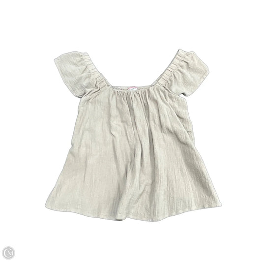 Top Sleeveless By Andree By Unit In Beige, Size: L