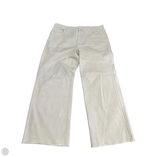 Jeans Wide Leg By Good American In Beige, Size: 16