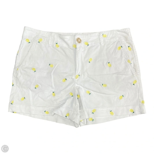 Shorts By Loft In White & Yellow, Size: 4