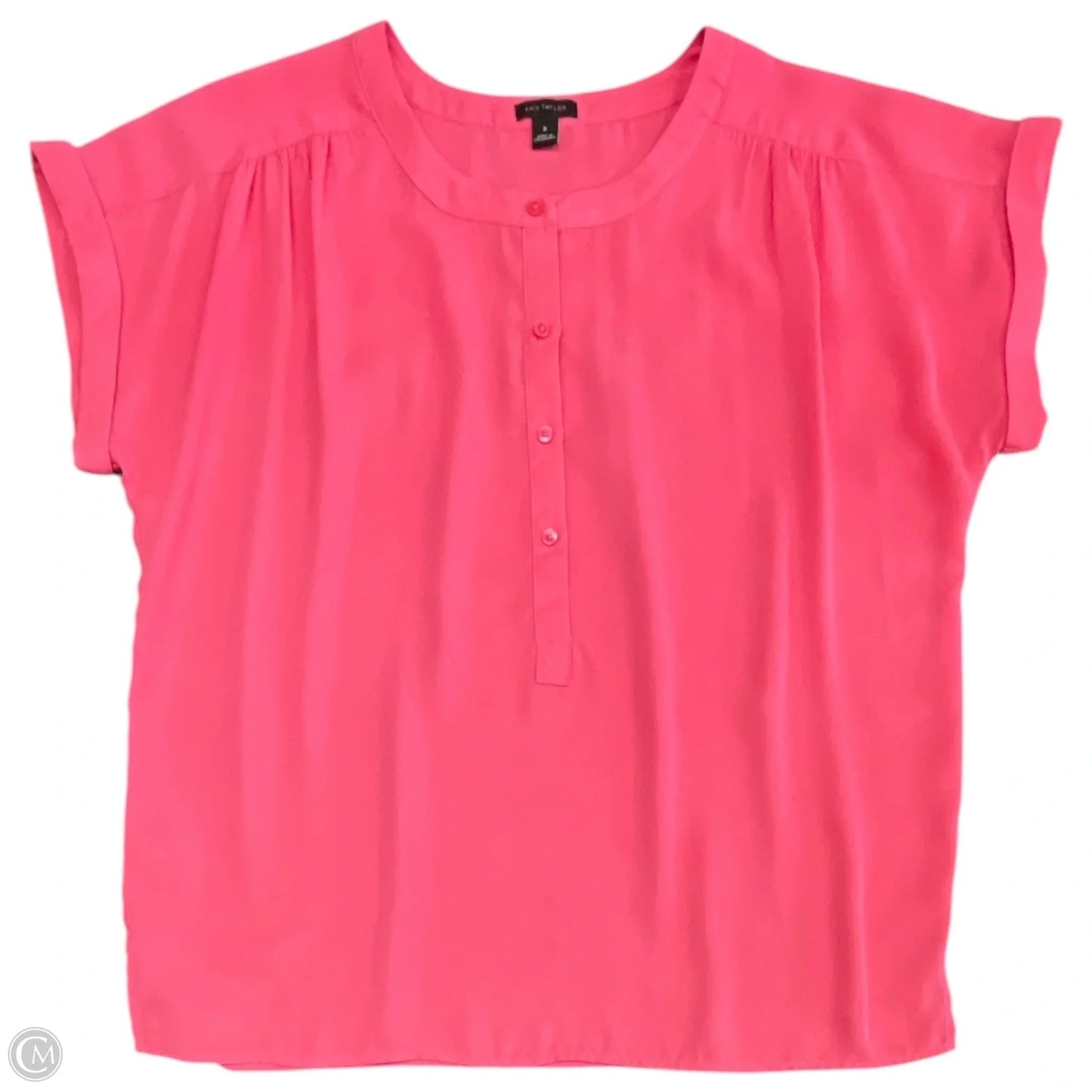 Top Short Sleeve By Ann Taylor In Pink, Size: M