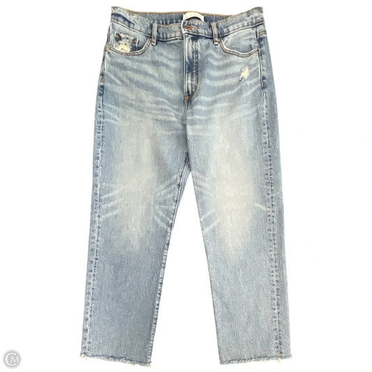 Jeans Straight By Loft In Blue Denim, Size: 8