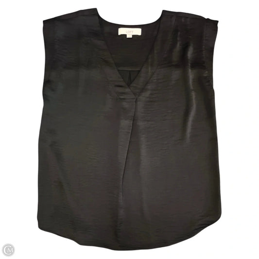 Top Short Sleeve By Loft In Black, Size: M