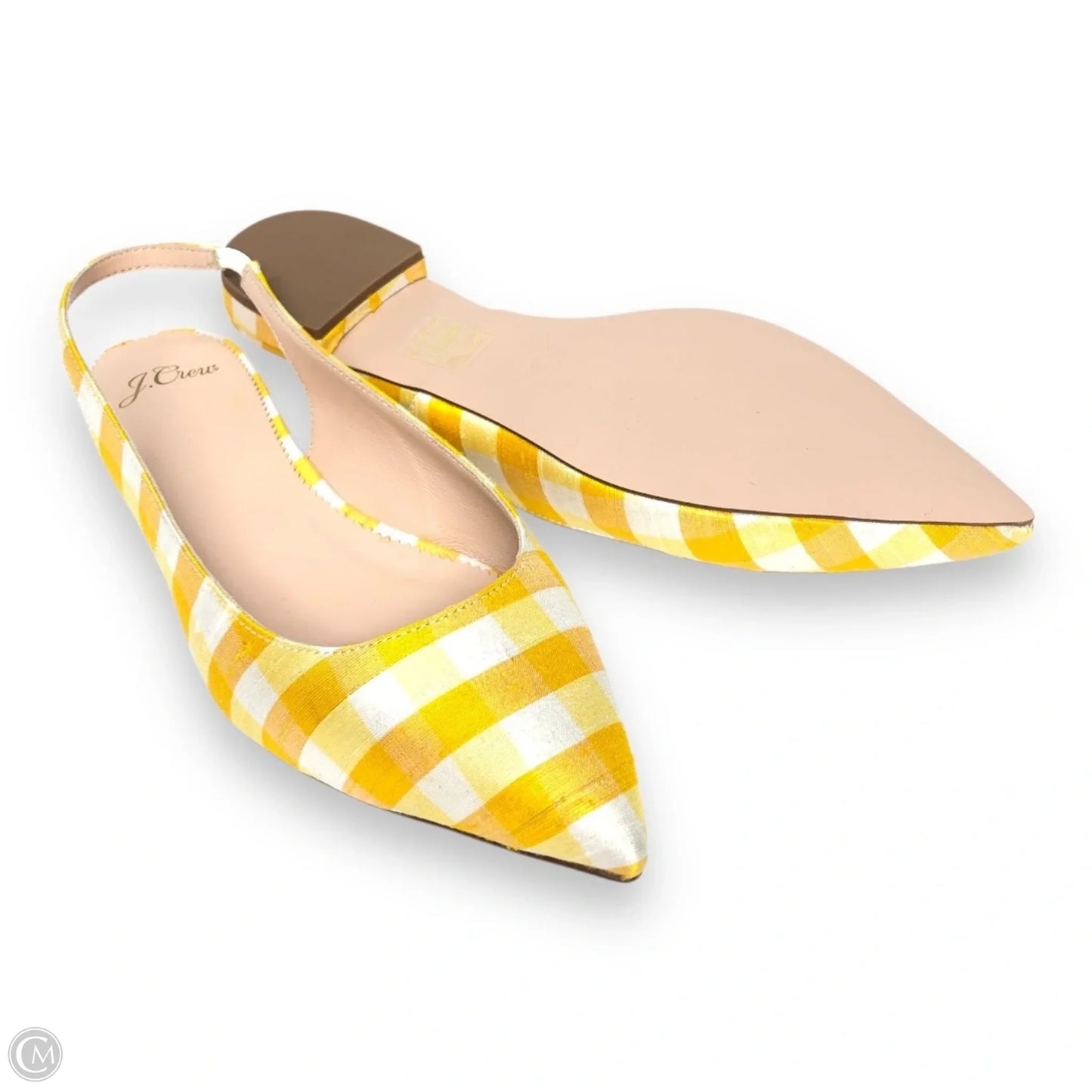 Shoes Flats By J. Crew In White & Yellow, Size: 5.5