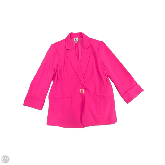Blazer By Anne Klein In Pink, Size: M