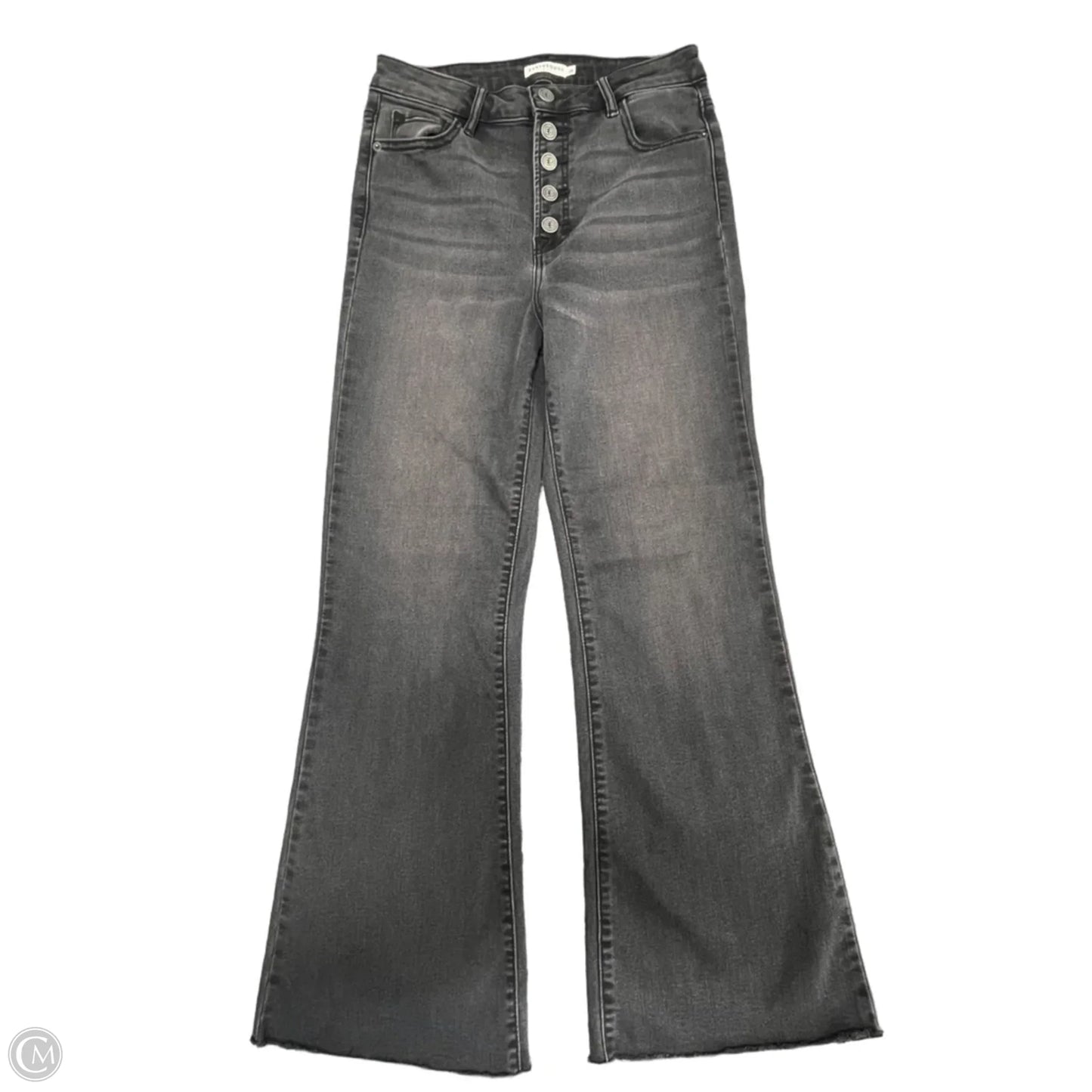 Jeans Flared By Earthbound In Black Denim, Size: 6