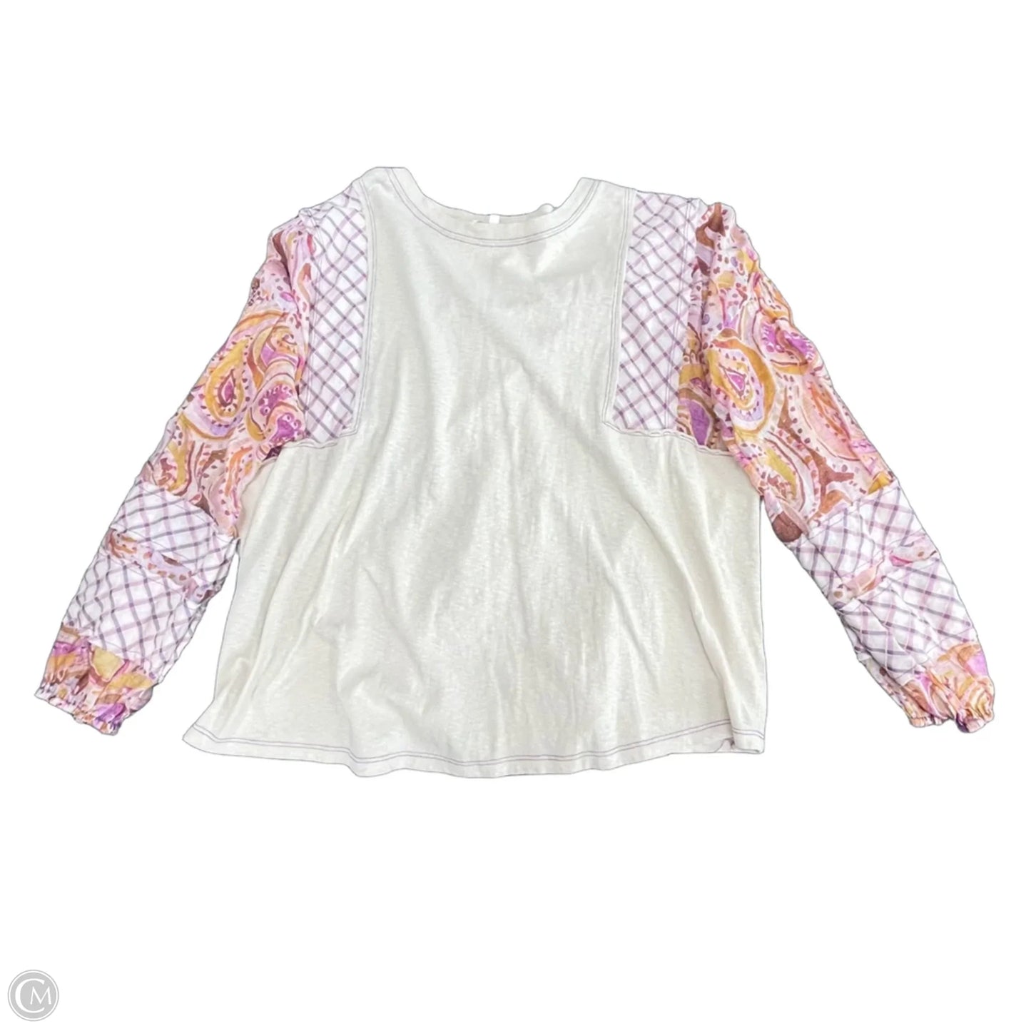 Top Long Sleeve By Easel In Purple & Tan, Size: M