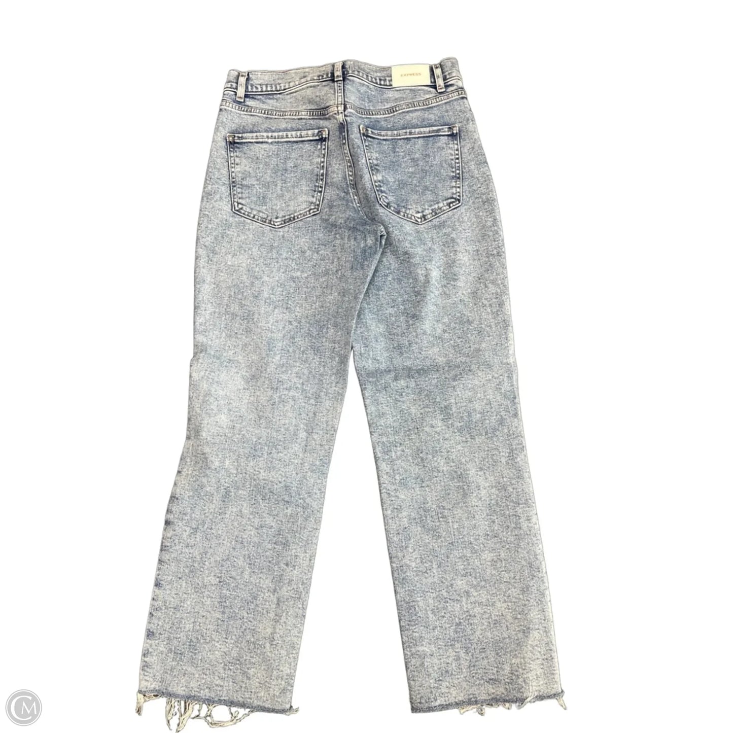 Jeans Straight By Express In Blue Denim, Size: 6