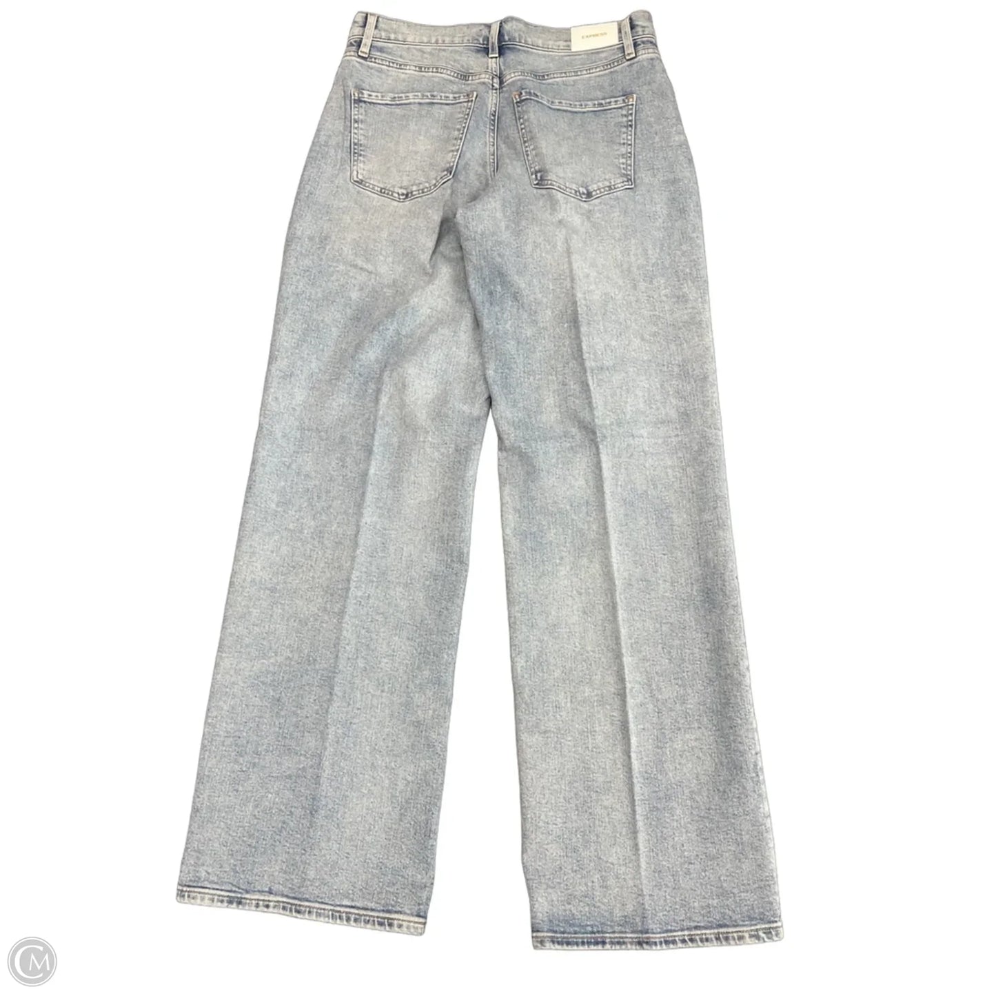 Jeans Wide Leg By Express In Blue Denim, Size: 6