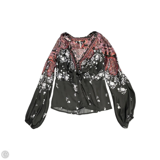 Top Long Sleeve By Free People In Black & Purple, Size: M