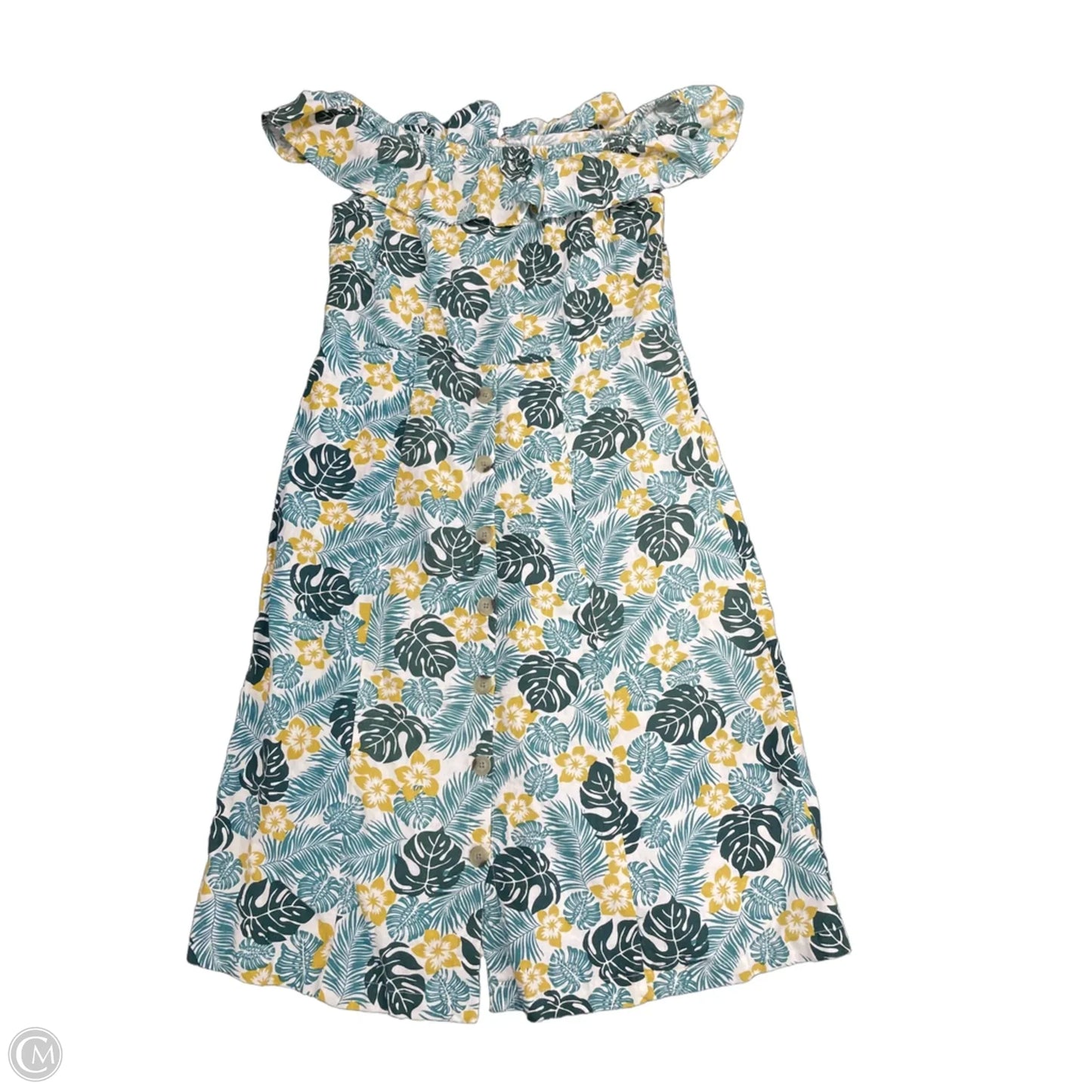 Dress Casual Short By Loft In Blue & Yellow, Size: 2