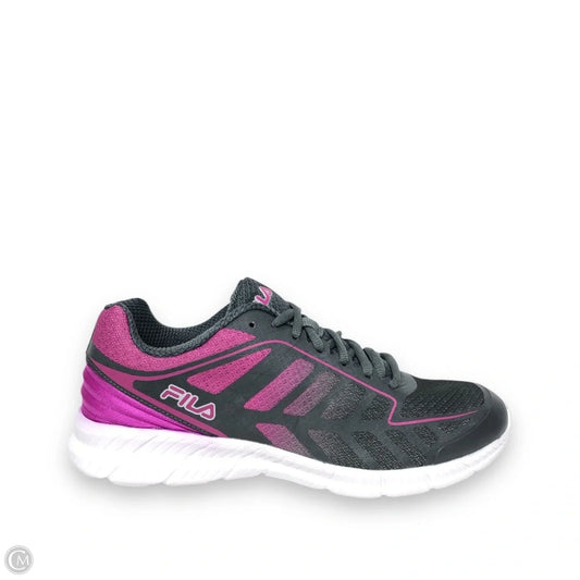 Shoes Athletic By Fila In Grey & Pink, Size: 11