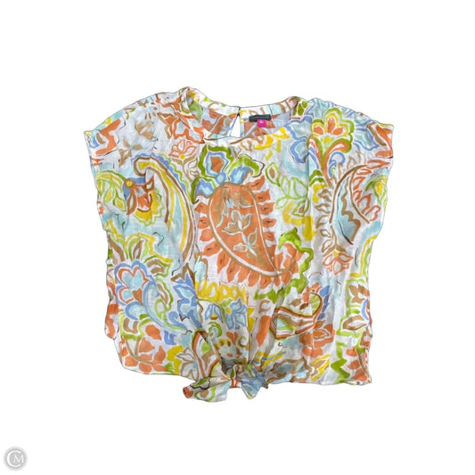 Top Short Sleeve By Vince Camuto In Orange, Size: Xl