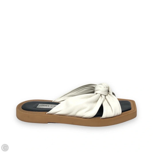 Sandals Luxury Designer By Jimmy Choo In White, Size: 8