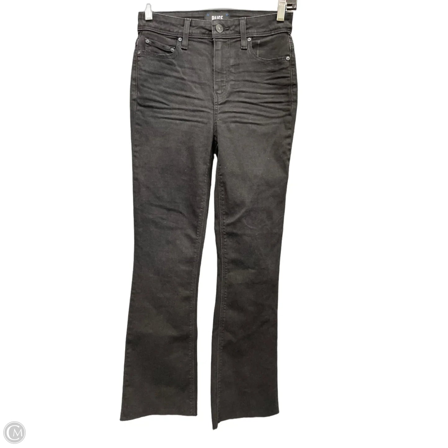 Jeans Flared By Paige In Black Denim, Size: 2