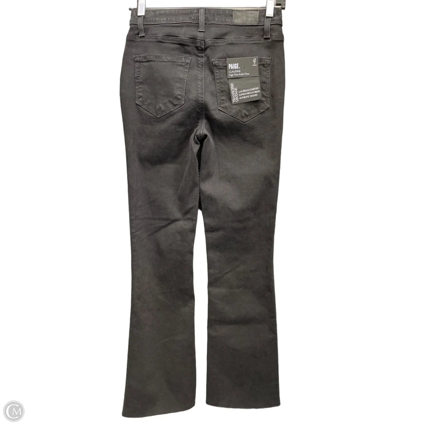 Jeans Flared By Paige In Black Denim, Size: 2