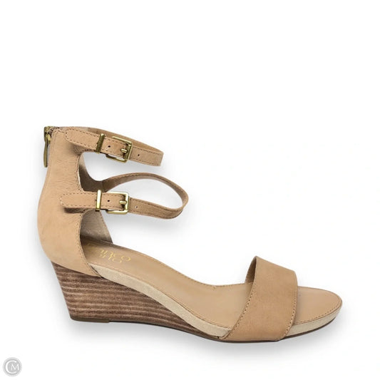 Sandals Heels Wedge By Franco Sarto In Beige, Size: 7.5