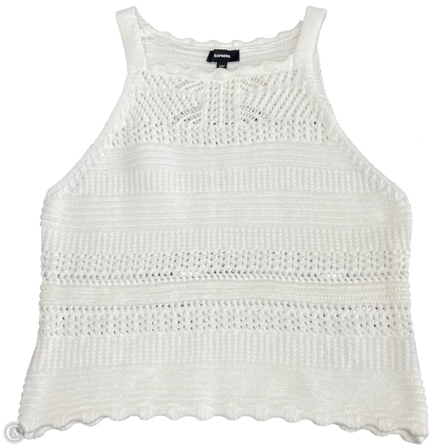 Top Sleeveless By Express In White, Size: M