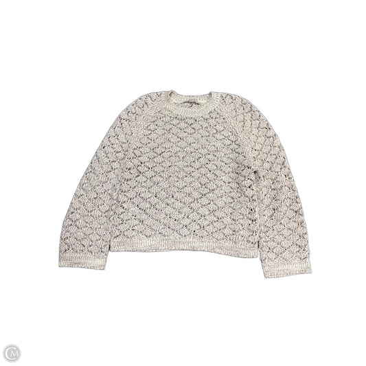 Sweater By Loft In Purple & White, Size: L