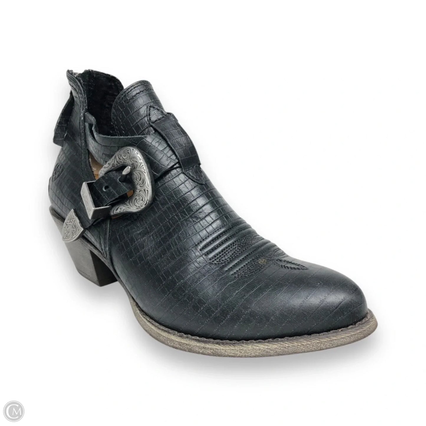Boots Ankle Heels By Ariat In Black, Size: 9