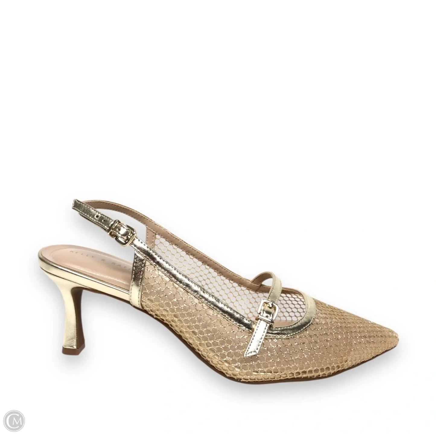 Shoes Heels Kitten By Kelly And Katie In Gold, Size: 10