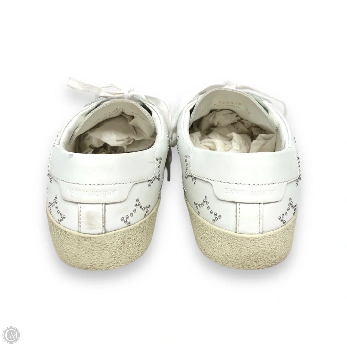 Shoes Luxury Designer By Yves Saint Laurent In White, Size: 10